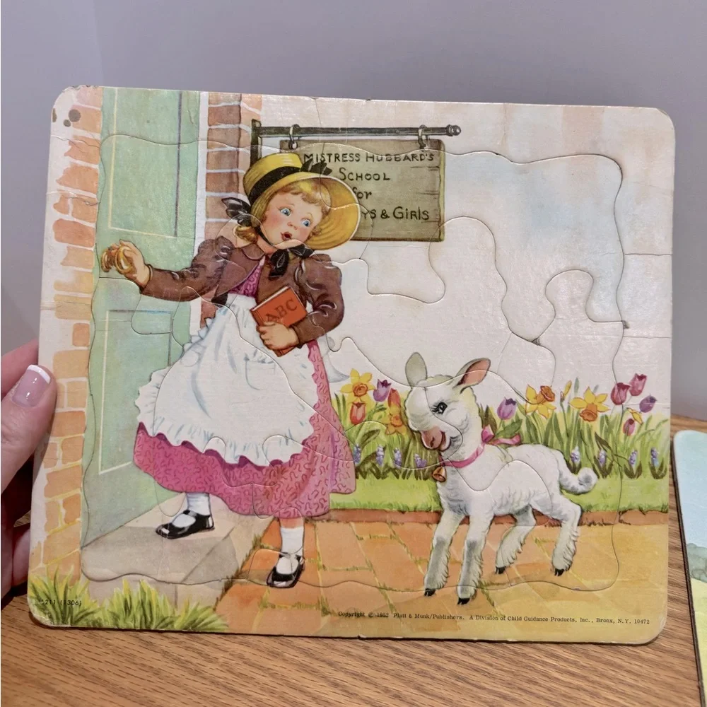 Vintage nursery rhyme puzzles from the 1950s